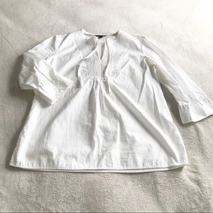 Lands’ End White Top/Blouse Size M